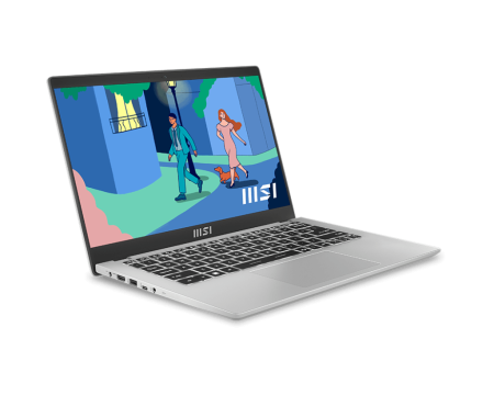 Ноутбук MSI MS-14J3 (Modern 14 C12M-248XBY-BB31215U8GXXDXX) 14" FHD IPS/i3-1215U/8GB/SSD512GB/Intel Iris Xe/720p/Backlit/WiFi/DOS/Classic Black